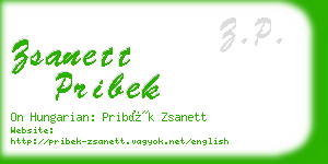zsanett pribek business card